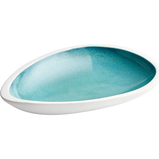 Nice Dream Tray by Cyan Design in white, green. Made from ceramic in a coastal style.