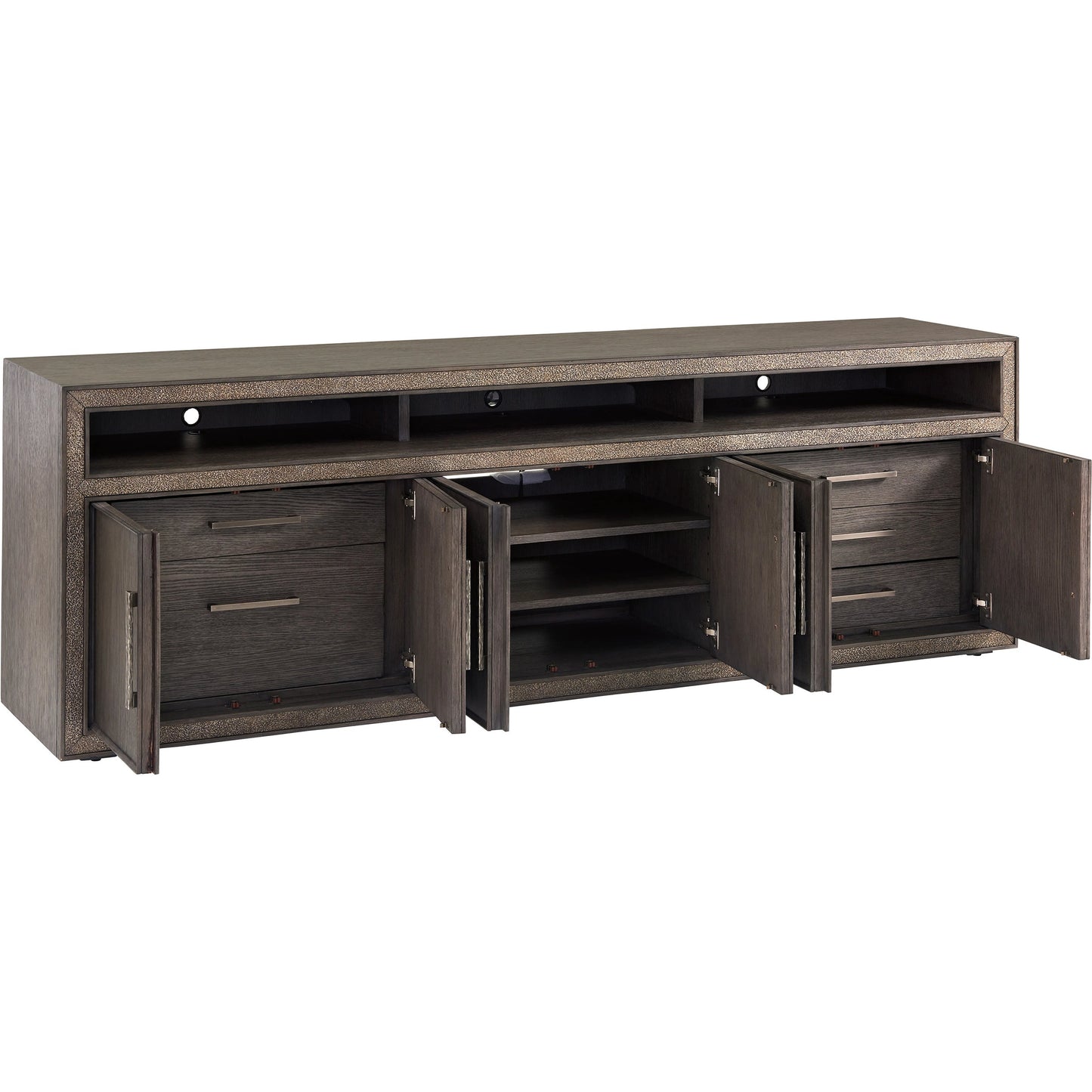 002 SI-1962786 | Additional Silo | Hampton Long Media Console by Sligh in graphite. Made from unique in a traditional style.