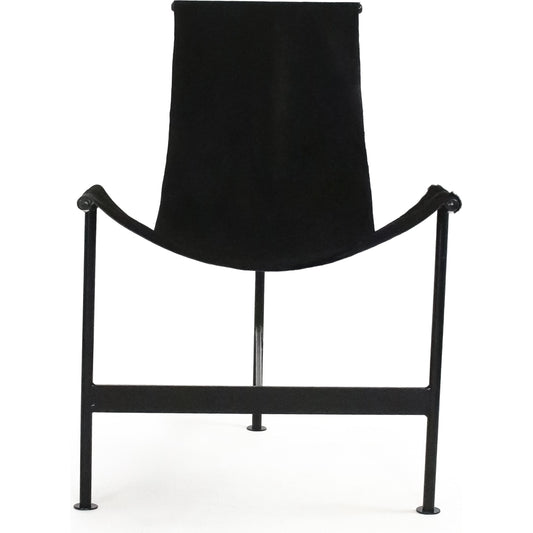 001 SR-900089 | Primary Silo | Hide Sling Chair by Zentique in brazilian black cowhide and recycled metal. Made from recycled metal in a modern style.