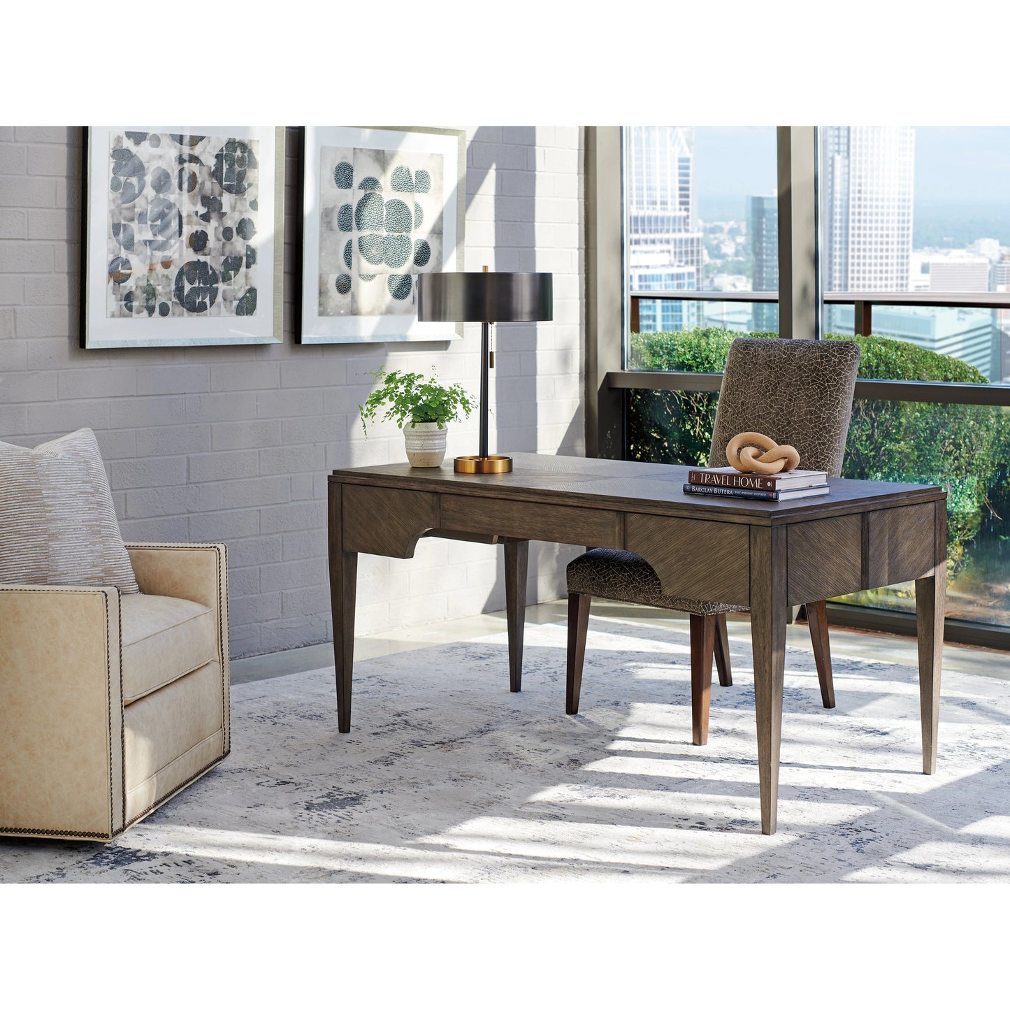 004 SI-1962787 | Lifestyle | Bennett Writing Desk by Sligh in falcon brown. Made from unique in a traditional style.