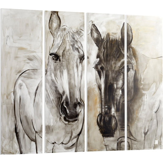Thoroughbred Wall Art by Cyan Design in brown, tan. Made from wood in a modern style.
