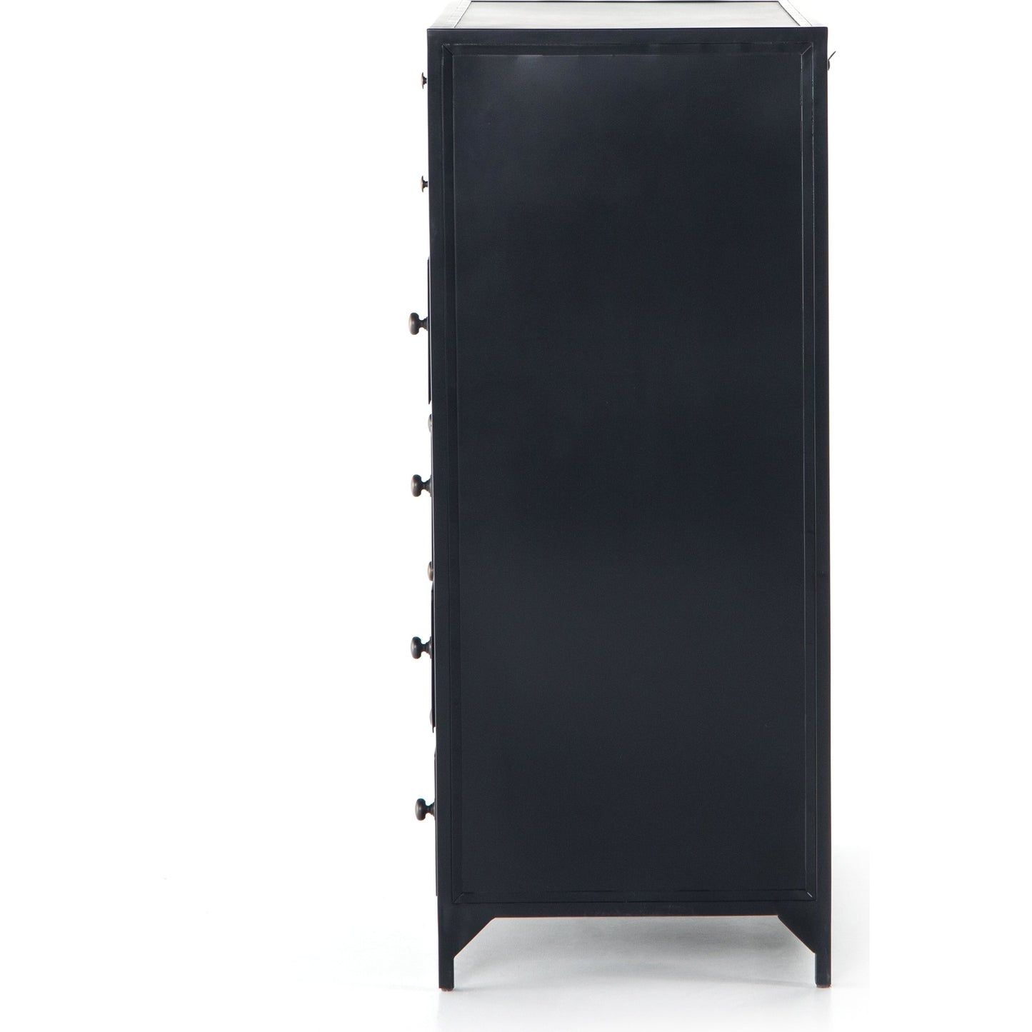 005 SI-1714416 | Additional Silo | Belmont Tall Dresser by Four Hands in black. Made from iron in a transitional style.