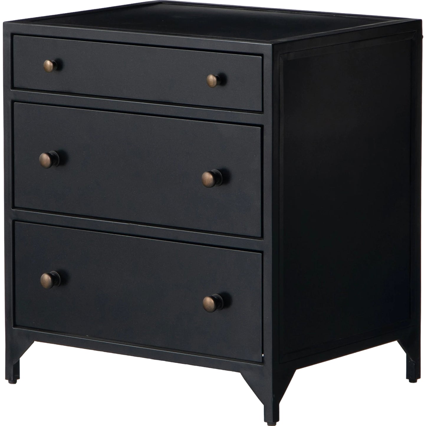 002 SI-1714419 | Additional Silo | Belmont Storage Nightstand by Four Hands in black. Made from iron in a modern style.