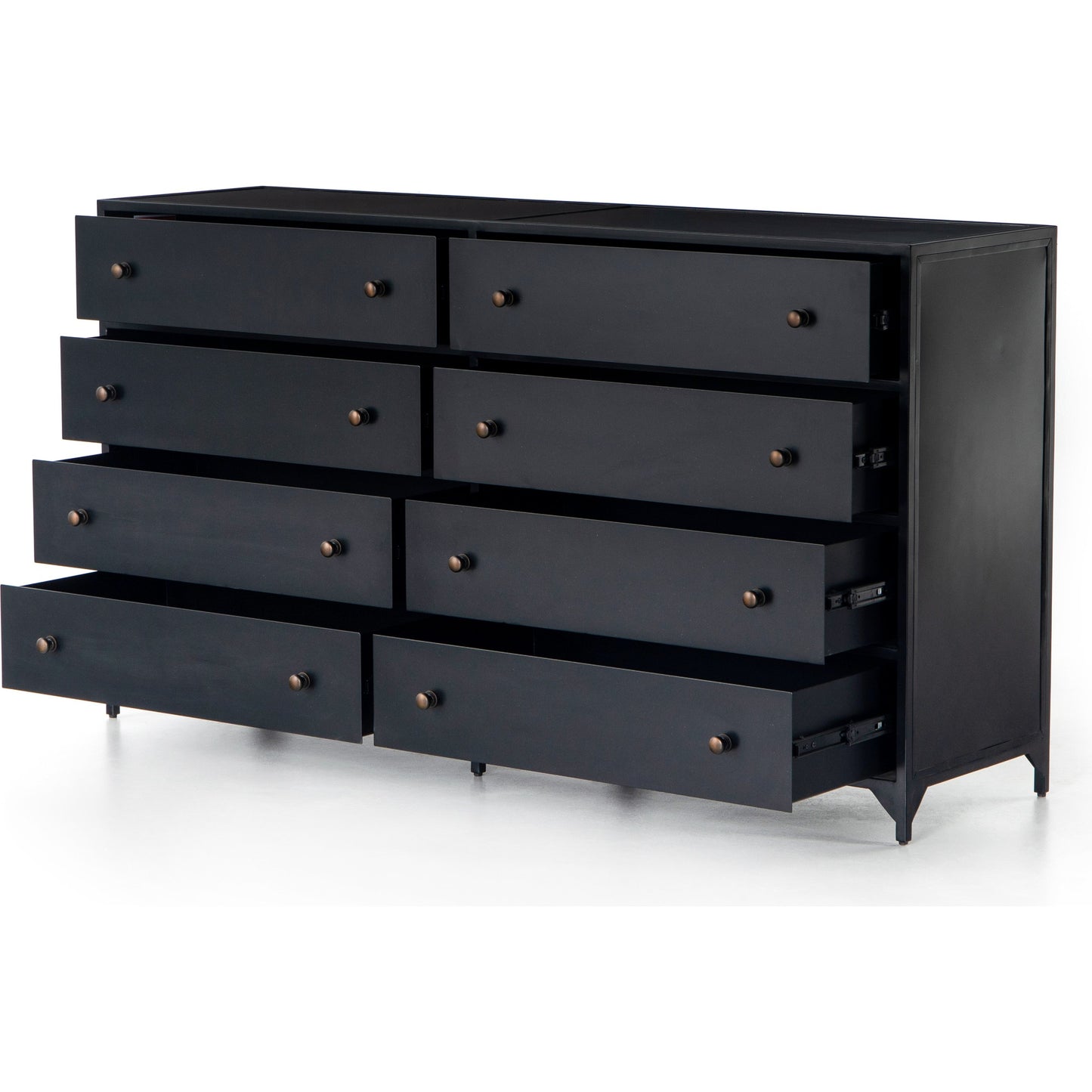 004 SI-1714414 | Additional Silo | Belmont Dresser by Four Hands in black. Made from iron in a transitional style.
