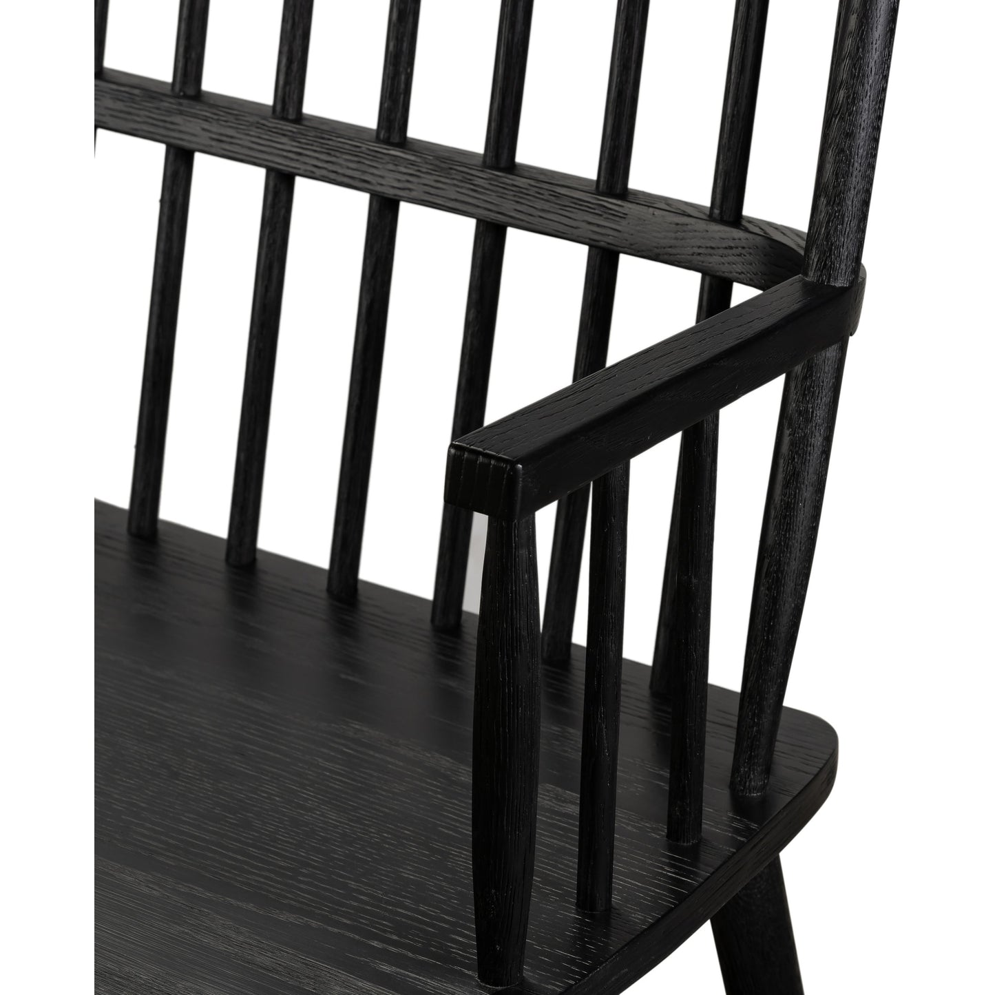 008 SI-1901548 | Additional Silo | Aspen Large Bench by Four Hands in black oak. Made from solid oak, oak veneer in a cottage & farmhouse style.