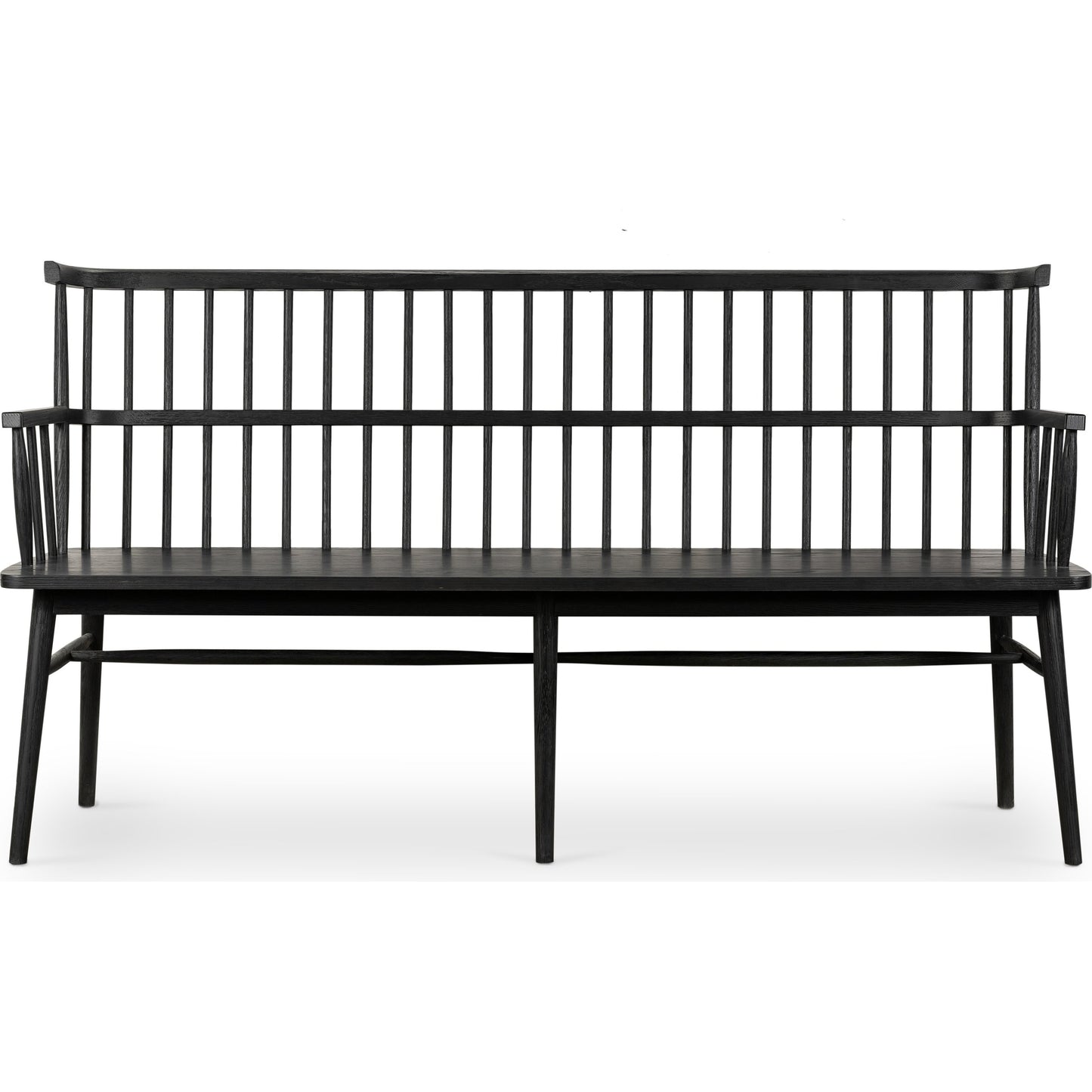 004 SI-1901548 | Additional Silo | Aspen Large Bench by Four Hands in black oak. Made from solid oak, oak veneer in a cottage & farmhouse style.