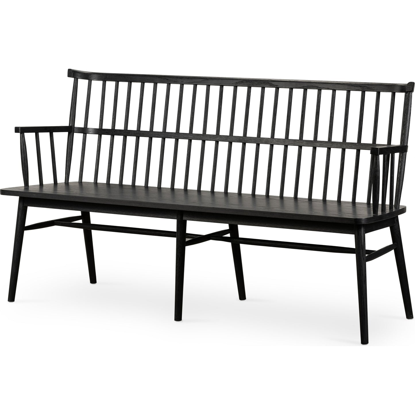 001 SI-1901548 | Additional Silo | Aspen Large Bench by Four Hands in black oak. Made from solid oak, oak veneer in a cottage & farmhouse style.