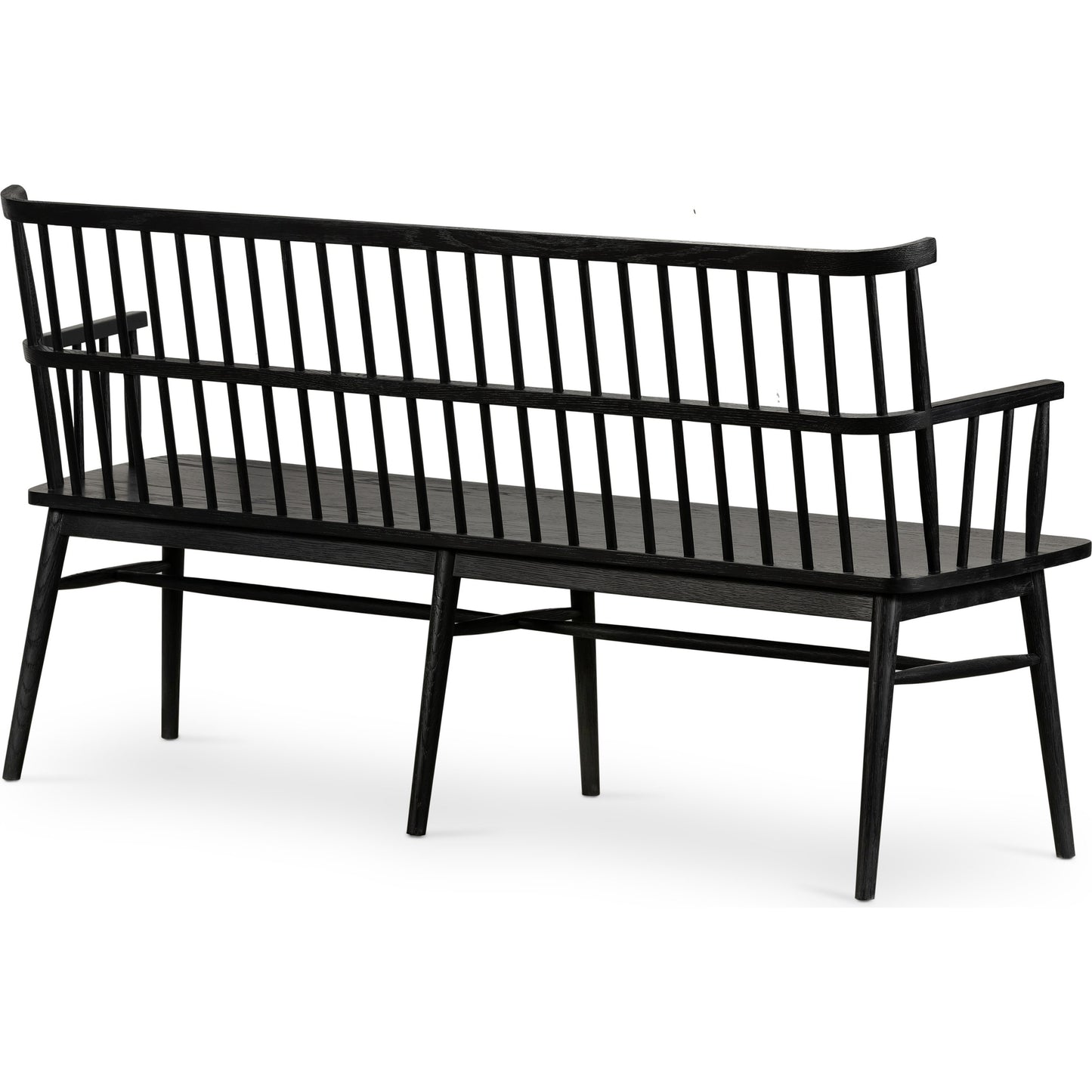 002 SI-1901548 | Additional Silo | Aspen Large Bench by Four Hands in black oak. Made from solid oak, oak veneer in a cottage & farmhouse style.
