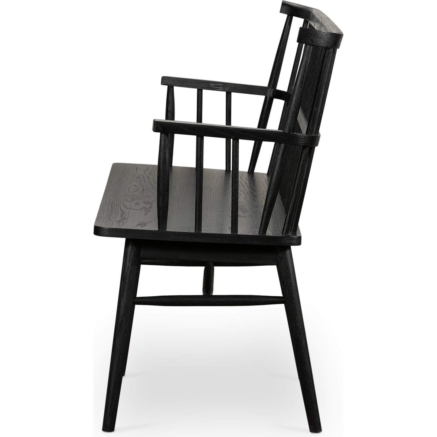 005 SI-1901548 | Additional Silo | Aspen Large Bench by Four Hands in black oak. Made from solid oak, oak veneer in a cottage & farmhouse style.