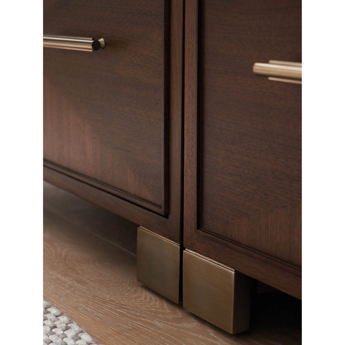 006 SI-2013205 | Closeup | Berwick File Chest by Sligh in dark walnut. Made from unique in a transitional style.