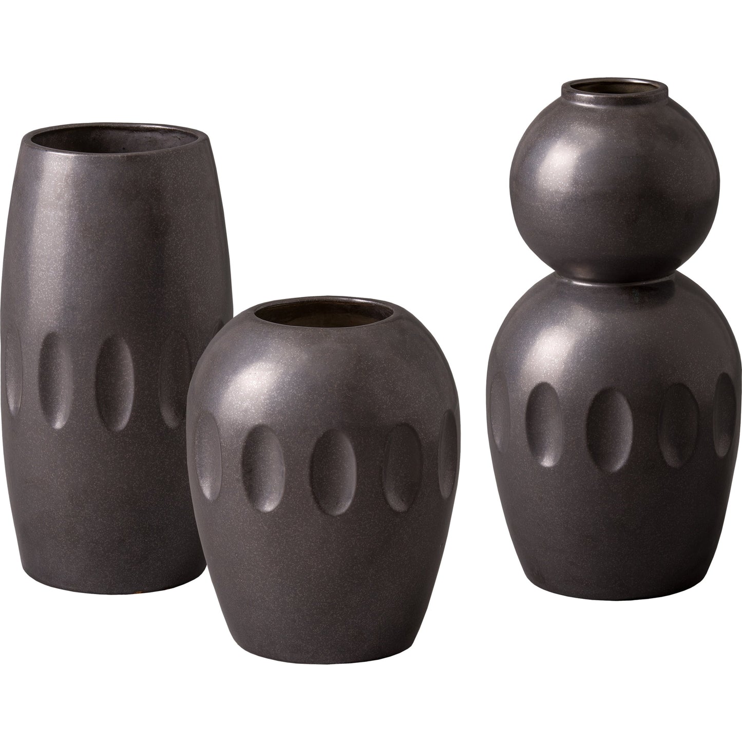 002 S-301056 | Additional Silo | Orion Vase by Emissary USA in gunmetal. Made from unique in a modern style.
