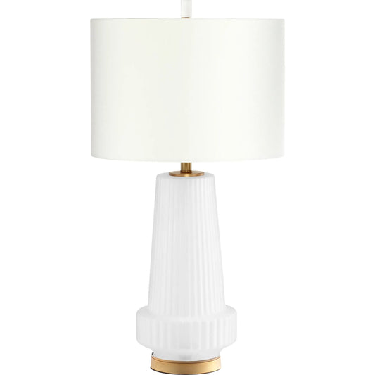 Mila Table Lamp by Cyan Design in aged brass. Made from iron, glass in a transitional style.