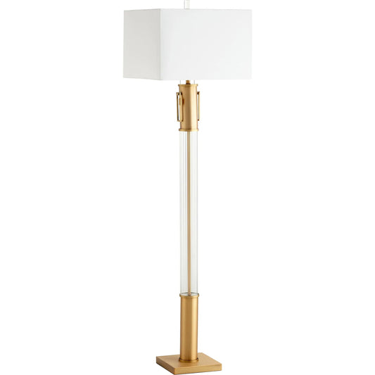 Palazzo Floor Lamp by Cyan Design in aged brass. Made from iron, glass in a transitional style.