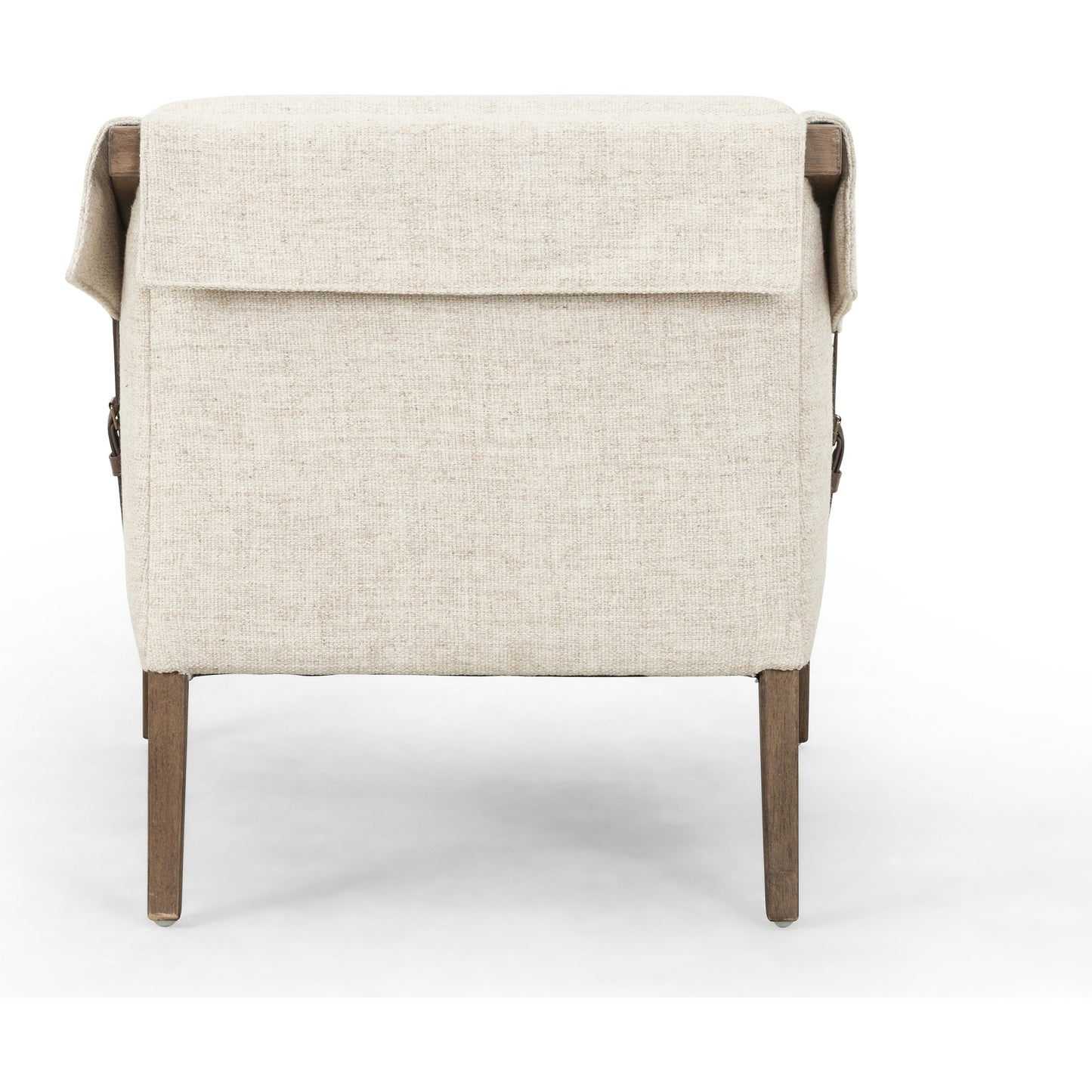 007 SI-1714373 | Additional Silo | Bauer Chair by Four Hands in thames cream and distressed natural. Made from 66% polyester, 19% acrylic, 15% flax, linen, solid parawood, top grain leather in a modern style.