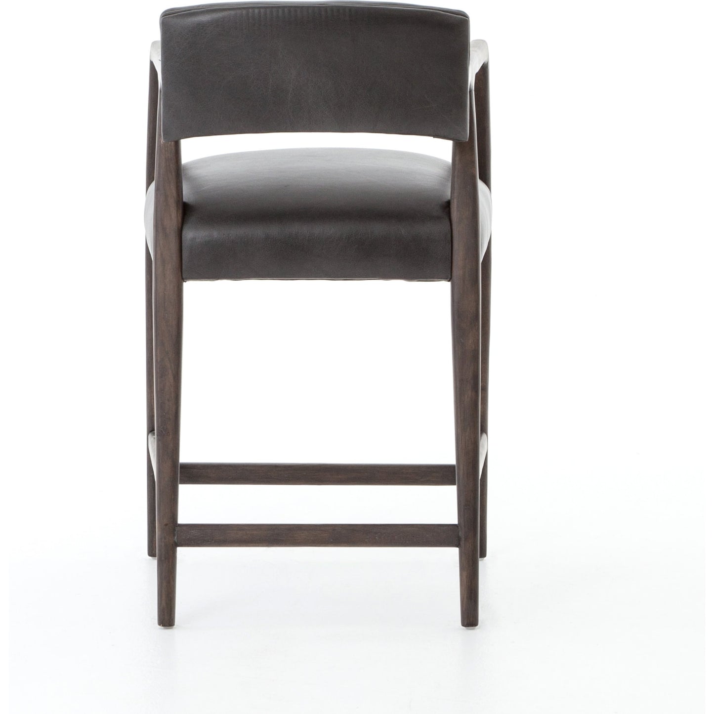 005 SI-1797541 | Additional Silo | Tyler Counter Stool by Four Hands in chaps ebony, burnt oak. Made from top grain leather, solid nettlewood, 100% polyester in a modern style.