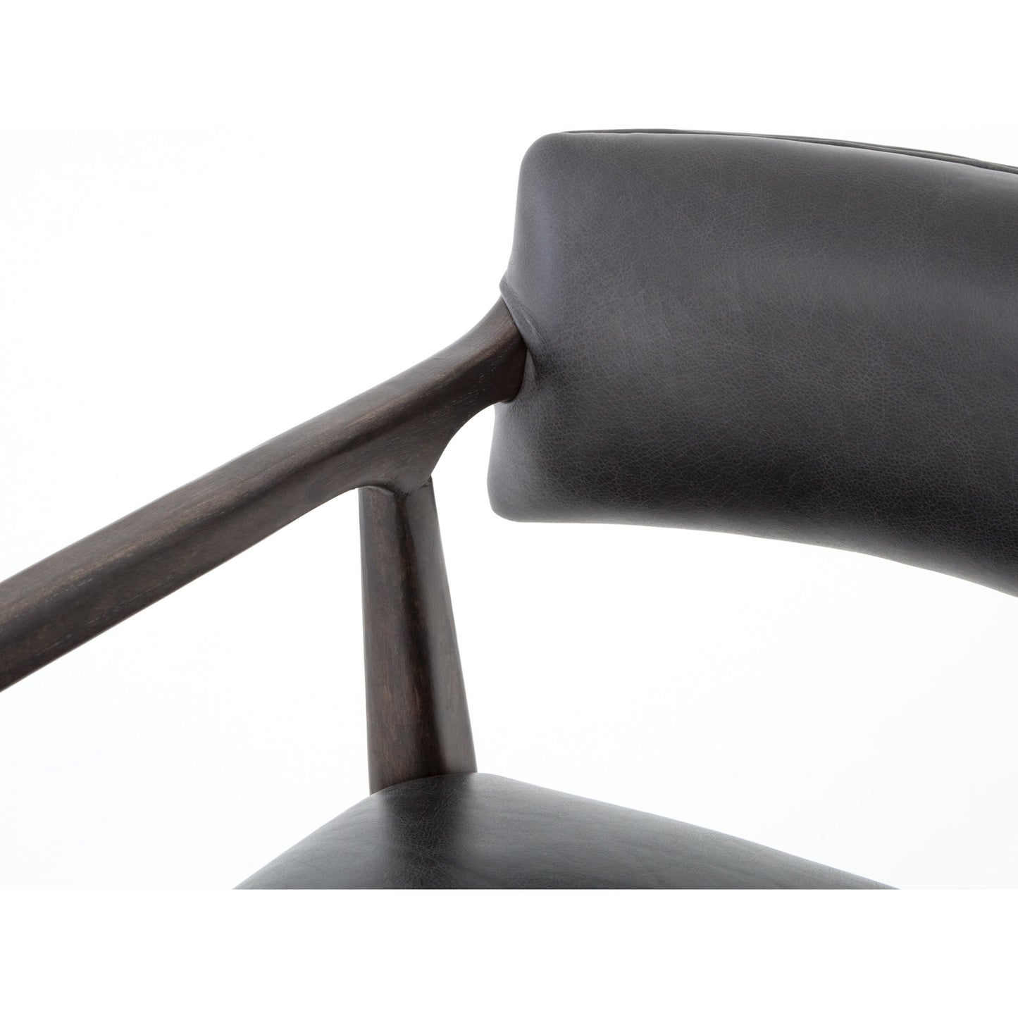 002 SI-1797541 | Additional Silo | Tyler Counter Stool by Four Hands in chaps ebony, burnt oak. Made from top grain leather, solid nettlewood, 100% polyester in a modern style.