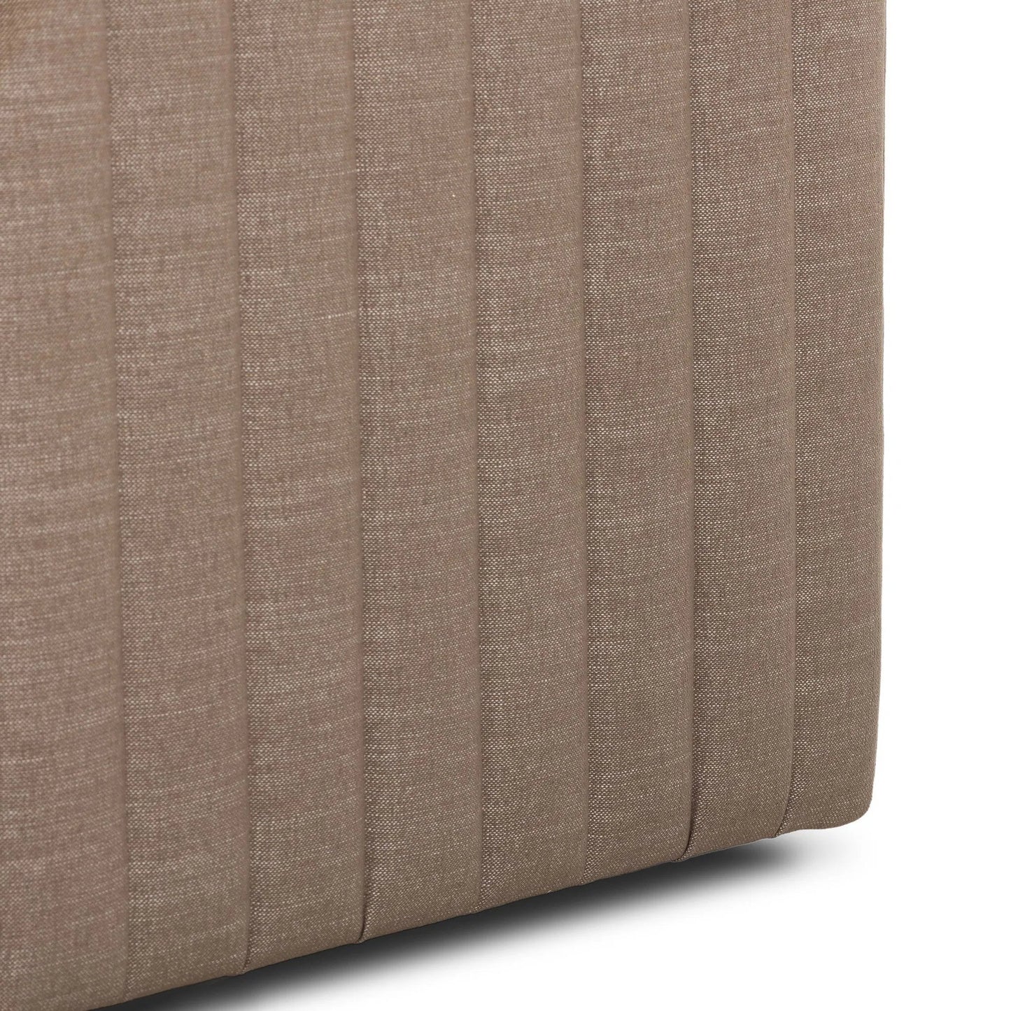 007 SI-2327540 | Closeup | Augustine Swivel Chair by Four Hands in crypton nomad taupe. Made from 92% polyester, 8% flax/linen in a unique style.