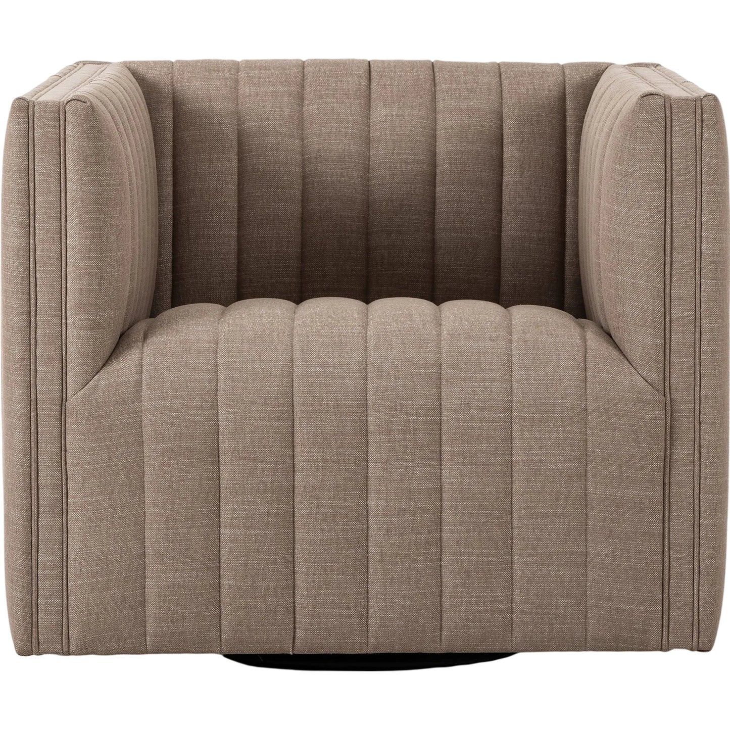 002 SI-2327540 | Additional Silo | Augustine Swivel Chair by Four Hands in crypton nomad taupe. Made from 92% polyester, 8% flax/linen in a unique style.