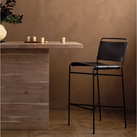 Wharton Bar Stool by Four Hands. Made from unique in a modern style.