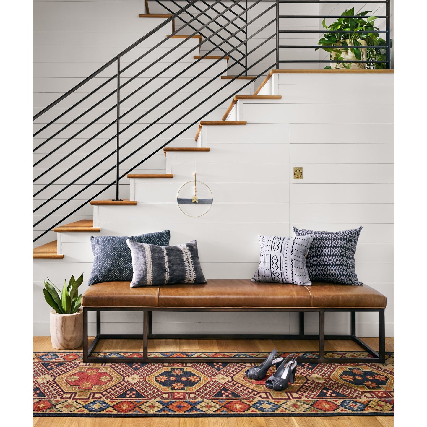 052 SI-1798579 | Lifestyle | Beaumont Bench by Four Hands. Made from unique in a modern style.