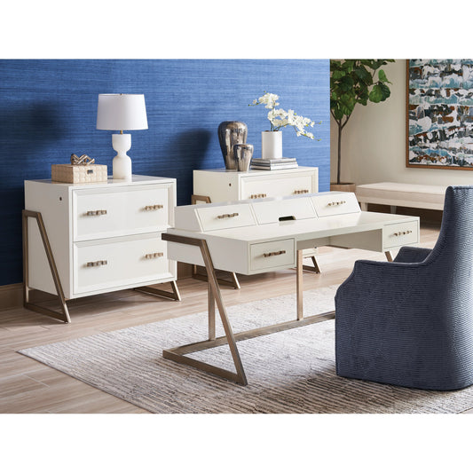Langley Writing Desk by Sligh in ivory. Made from unique in a modern style.