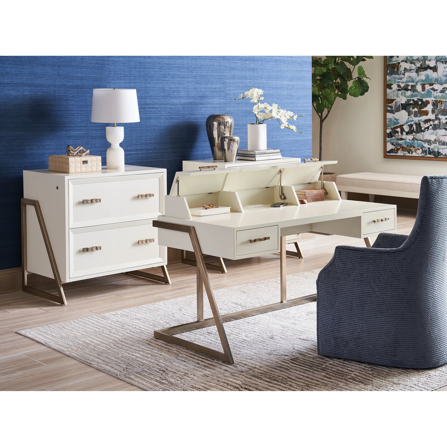 007 SI-2013209 | Lifestyle | Langley File Chest by Sligh in ivory. Made from unique in a modern style.