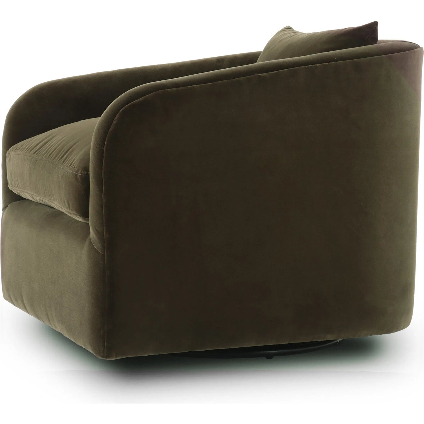008 SI-2519325 | Closeup | Topanga Swivel Chair by Four Hands in surrey olive. Made from 76.8% cotton, 23.2% polyester in a unique style.