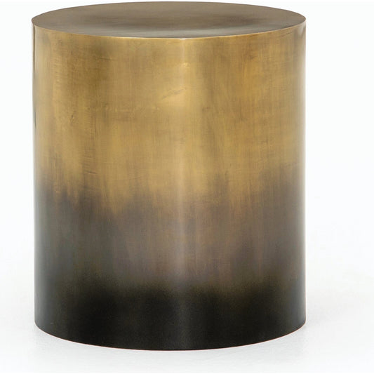 Cameron Ombre End Table by Four Hands in ombre antique brass. Made from iron in a eclectic & global style.