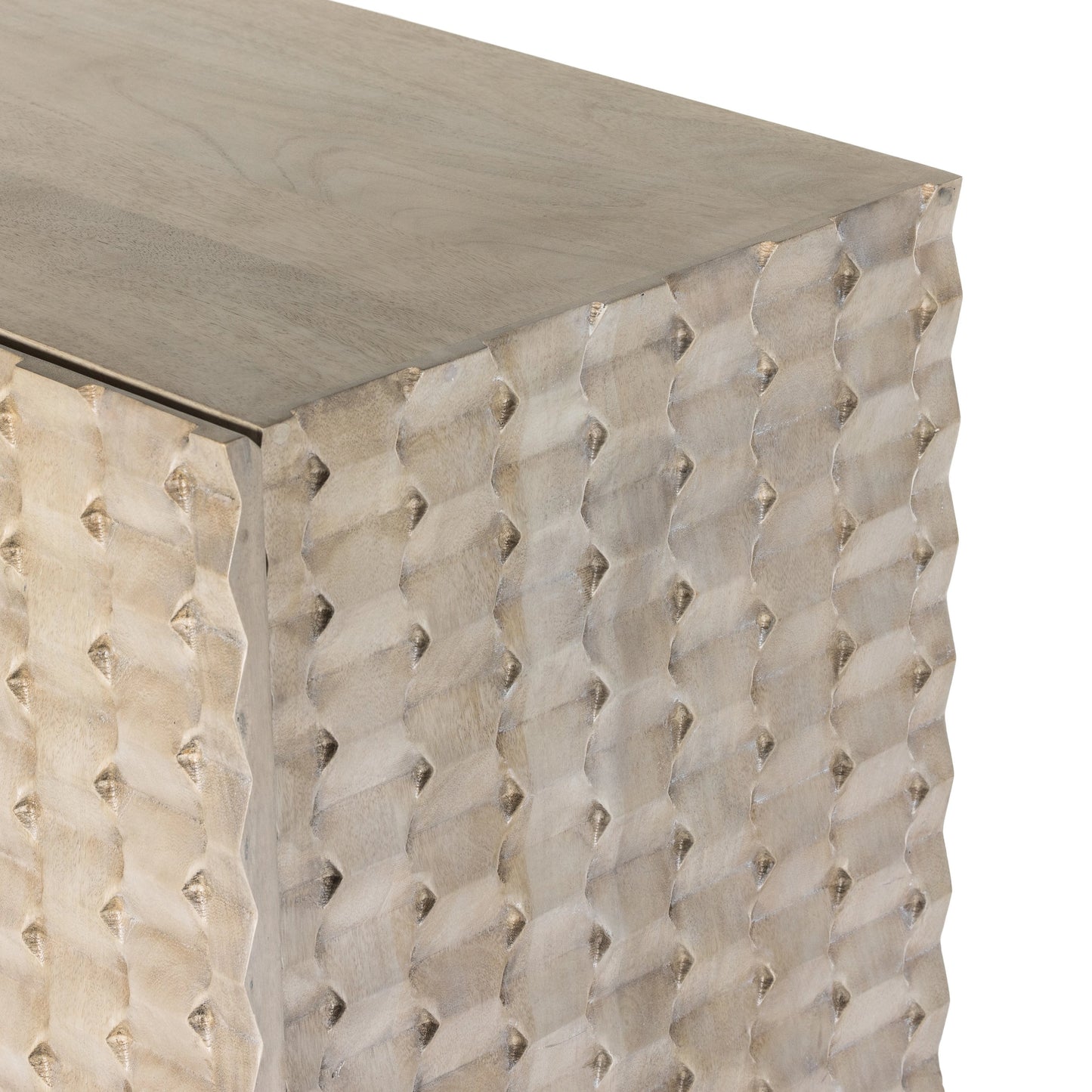 008 SI-2074615 | Additional Silo | Raffael Bar Cabinet by Four Hands in carved stonewash grey. Made from solid mango, iron in a eclectic & global style.