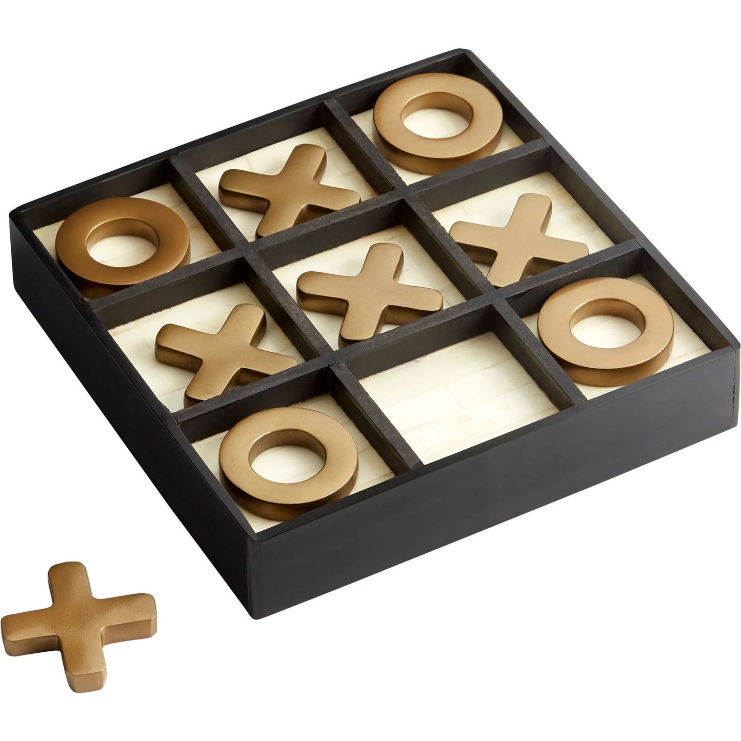 001 SR-778511 | Primary Silo | Tic-Tac-Glow Sculpture by Cyan Design in black - gold - white. Made from bone, iron, resin in a modern style.