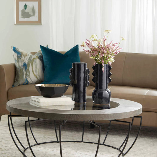 Potteri Column Vase by Cyan Design in black. Made from terracotta in a eclectic & global style.