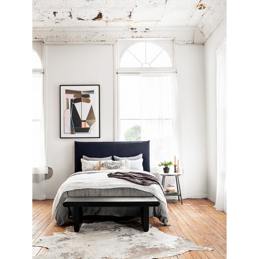 Lark Nightstand by Four Hands in gunmetal, polished white marble and polished white. Made from iron, solid marble in a coastal style.