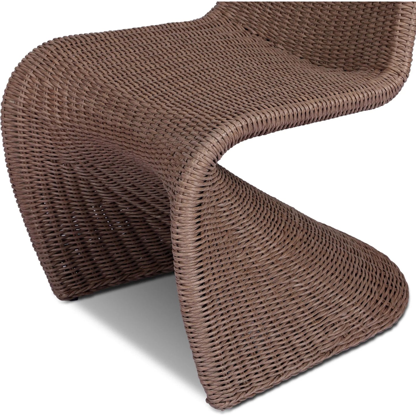 036 SI-2327589 | Closeup | Portia Outdoor Dining Chair by Four Hands. Made from 100% polyethylene, iron in a modern style.
