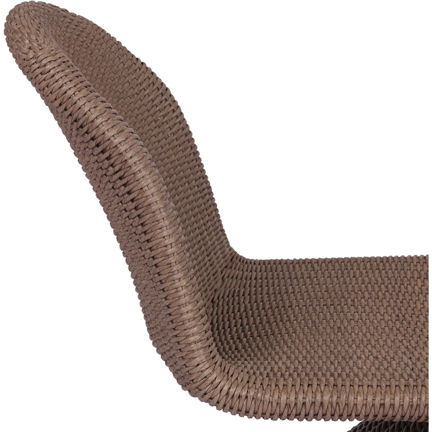 037 SI-2327589 | Closeup | Portia Outdoor Dining Chair by Four Hands. Made from 100% polyethylene, iron in a modern style.