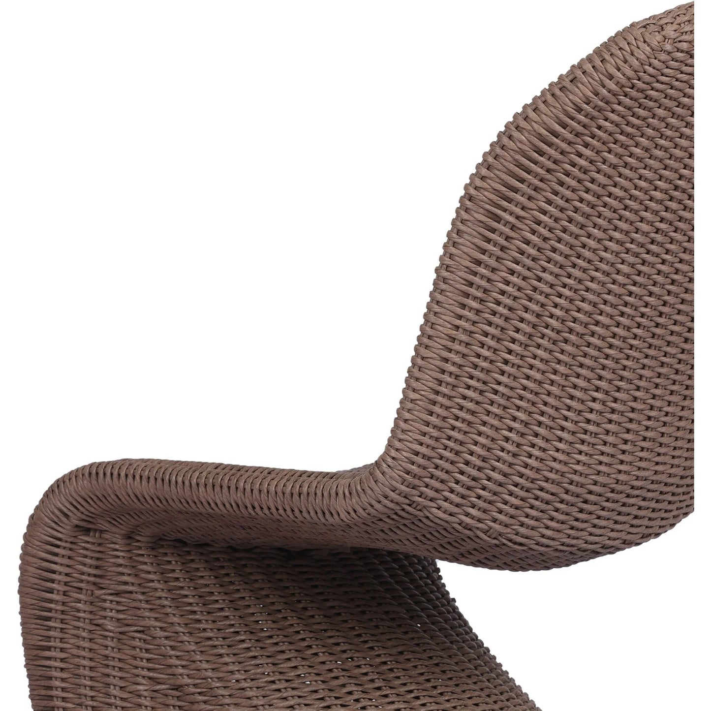 039 SI-2327589 | Closeup | Portia Outdoor Dining Chair by Four Hands. Made from 100% polyethylene, iron in a modern style.