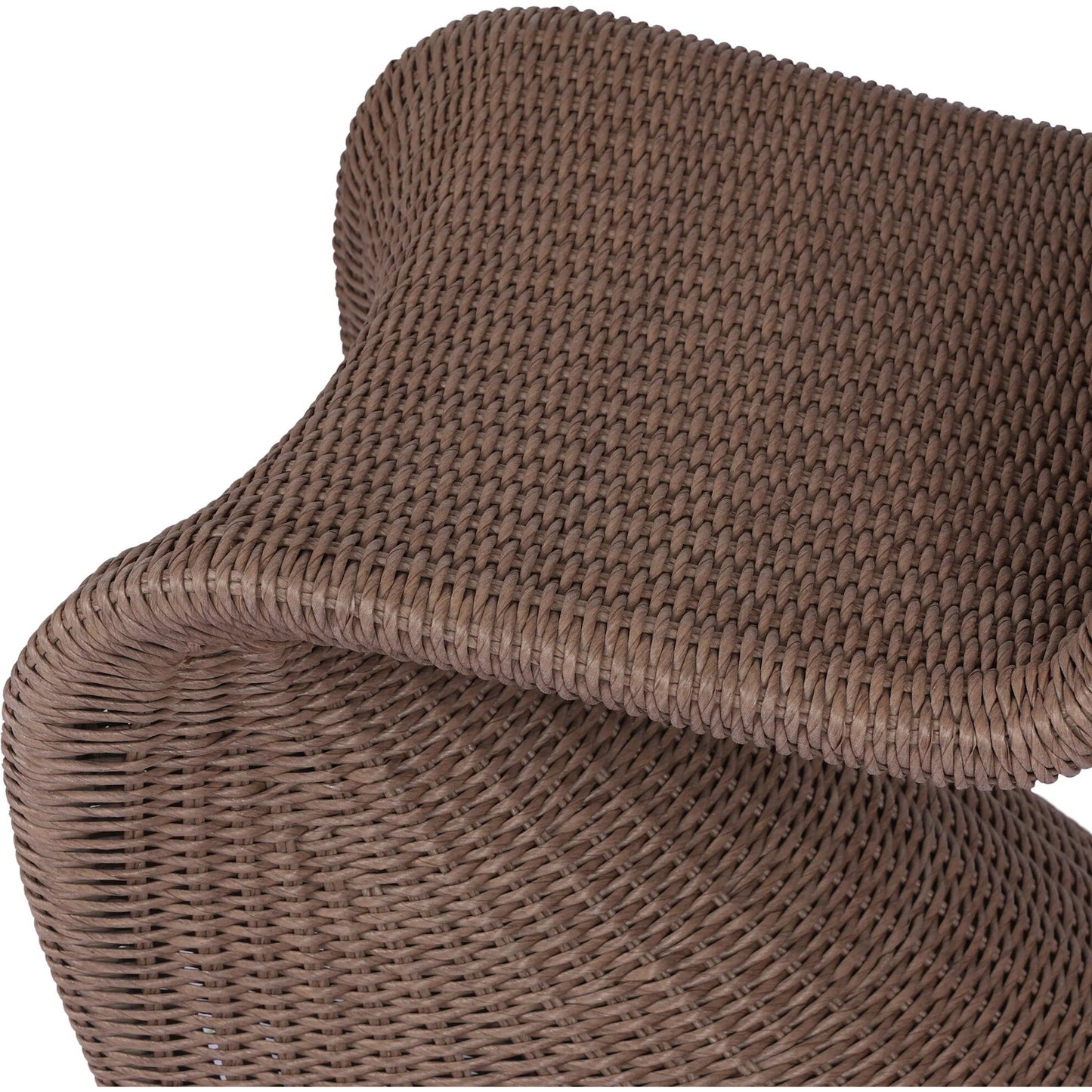 041 SI-2327589 | Closeup | Portia Outdoor Dining Chair by Four Hands. Made from 100% polyethylene, iron in a modern style.