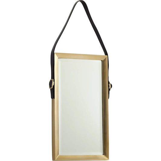 Long Venster Mirror by Cyan Design. Made from iron, mirrored glass, leather in a modern style.
