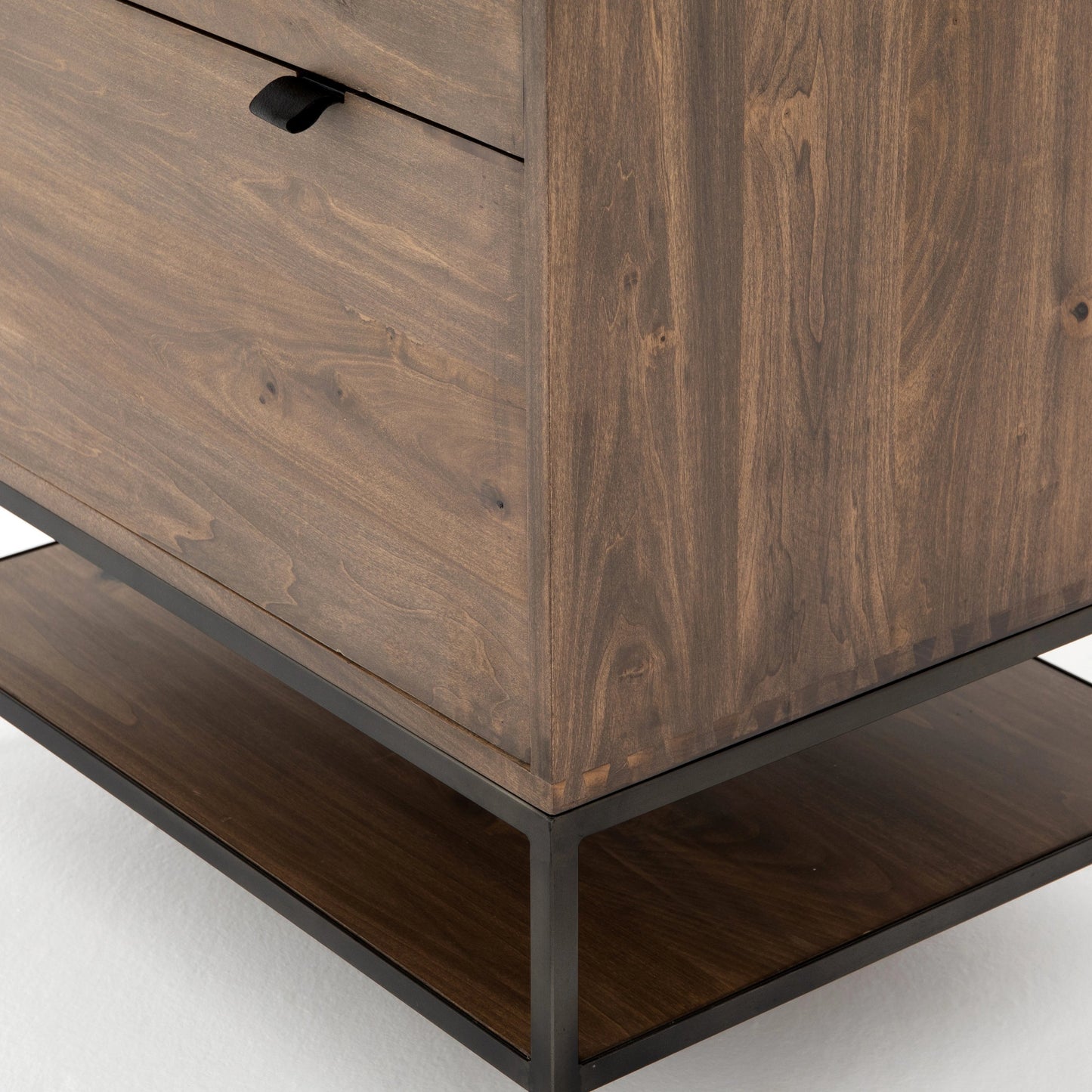 033 SI-1980762 | Additional Silo | Trey Modular Filing Cabinet by Four Hands. Made from solid poplar, top grain leather, iron in a modern style.