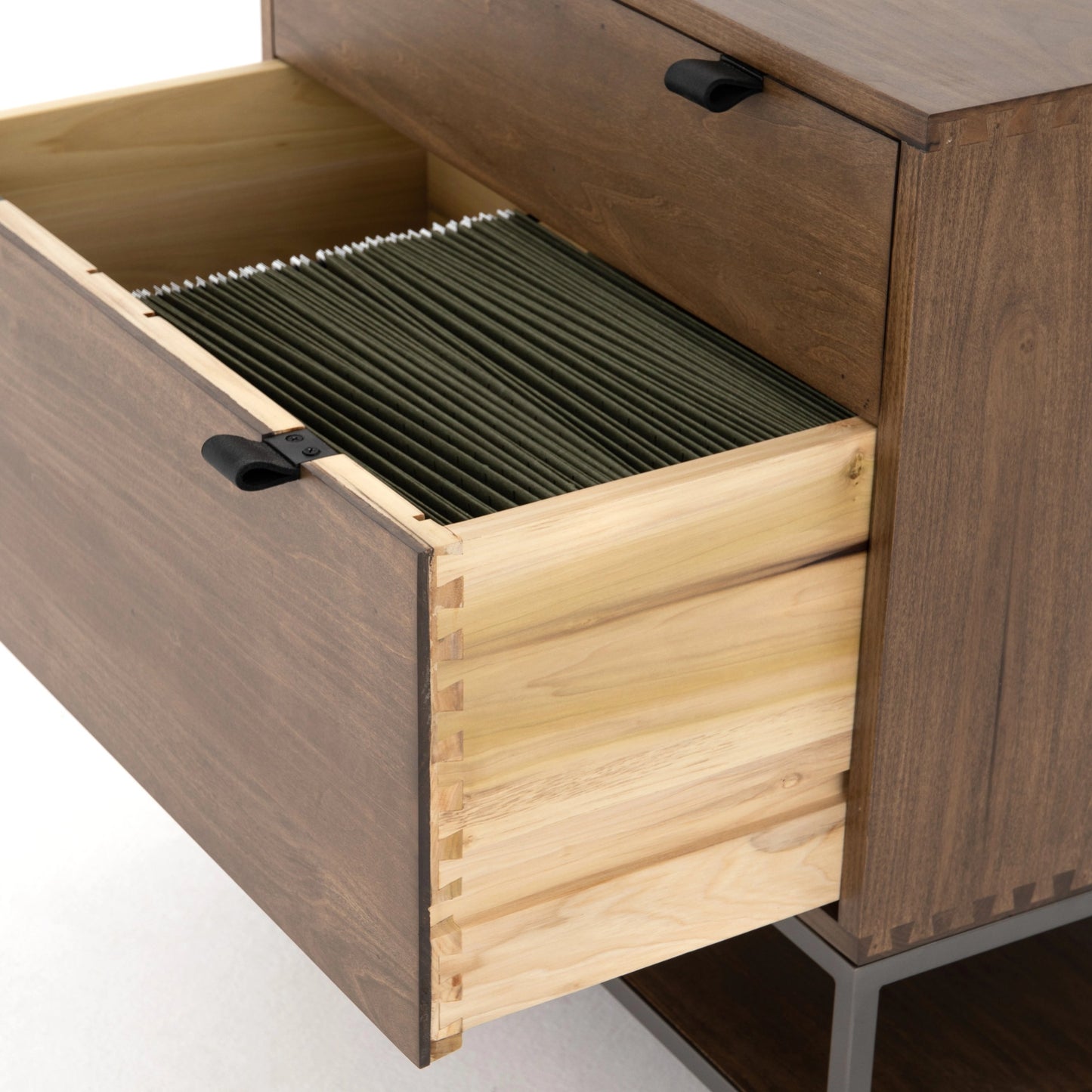 039 SI-1980762 | Additional Silo | Trey Modular Filing Cabinet by Four Hands. Made from solid poplar, top grain leather, iron in a modern style.