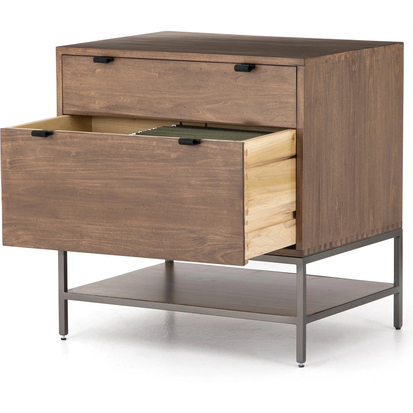 036 SI-1980762 | Additional Silo | Trey Modular Filing Cabinet by Four Hands. Made from solid poplar, top grain leather, iron in a modern style.