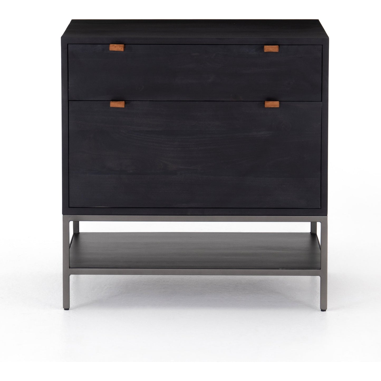 016 SI-1901040 | Additional Silo | Trey Modular Filing Cabinet by Four Hands. Made from solid poplar, top grain leather, iron in a modern style.