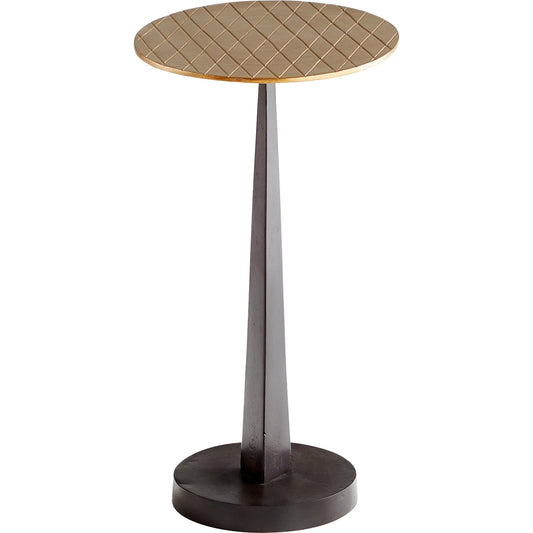 Beauvais Side Table by Cyan Design in silver, black. Made from aluminum in a modern style.