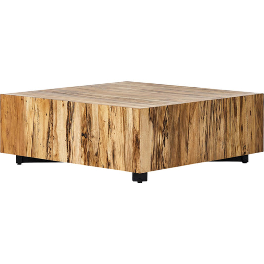 011 SI-2628056 | Primary Silo | Hudson Square Coffee Table by Four Hands in spalted primavera, black pine. Made from thick primavera veneer, solid pine in a unique style.