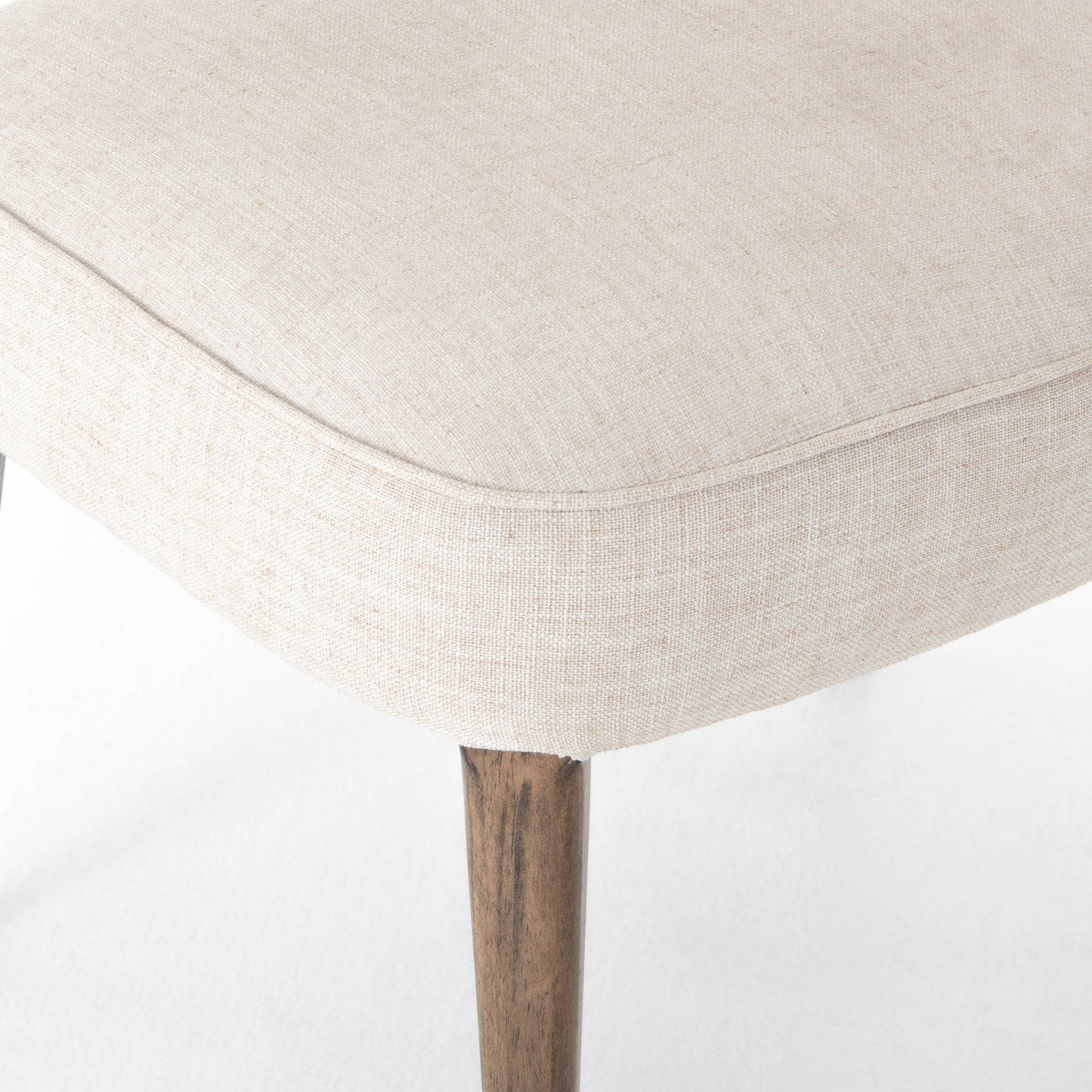 007 SI-1901082 | Additional Silo | Orville Dining Chair by Four Hands in cambric ivory. Made from 90% polyester, 10% flax, linen, solid parawood, iron in a modern style.