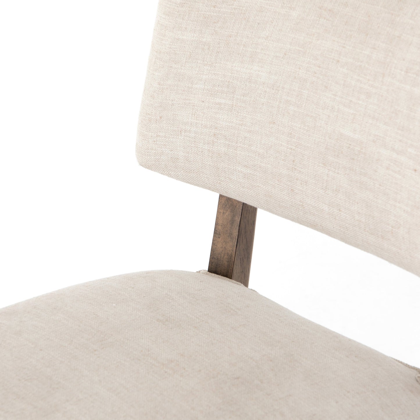 009 SI-1901082 | Additional Silo | Orville Dining Chair by Four Hands in cambric ivory. Made from 90% polyester, 10% flax, linen, solid parawood, iron in a modern style.