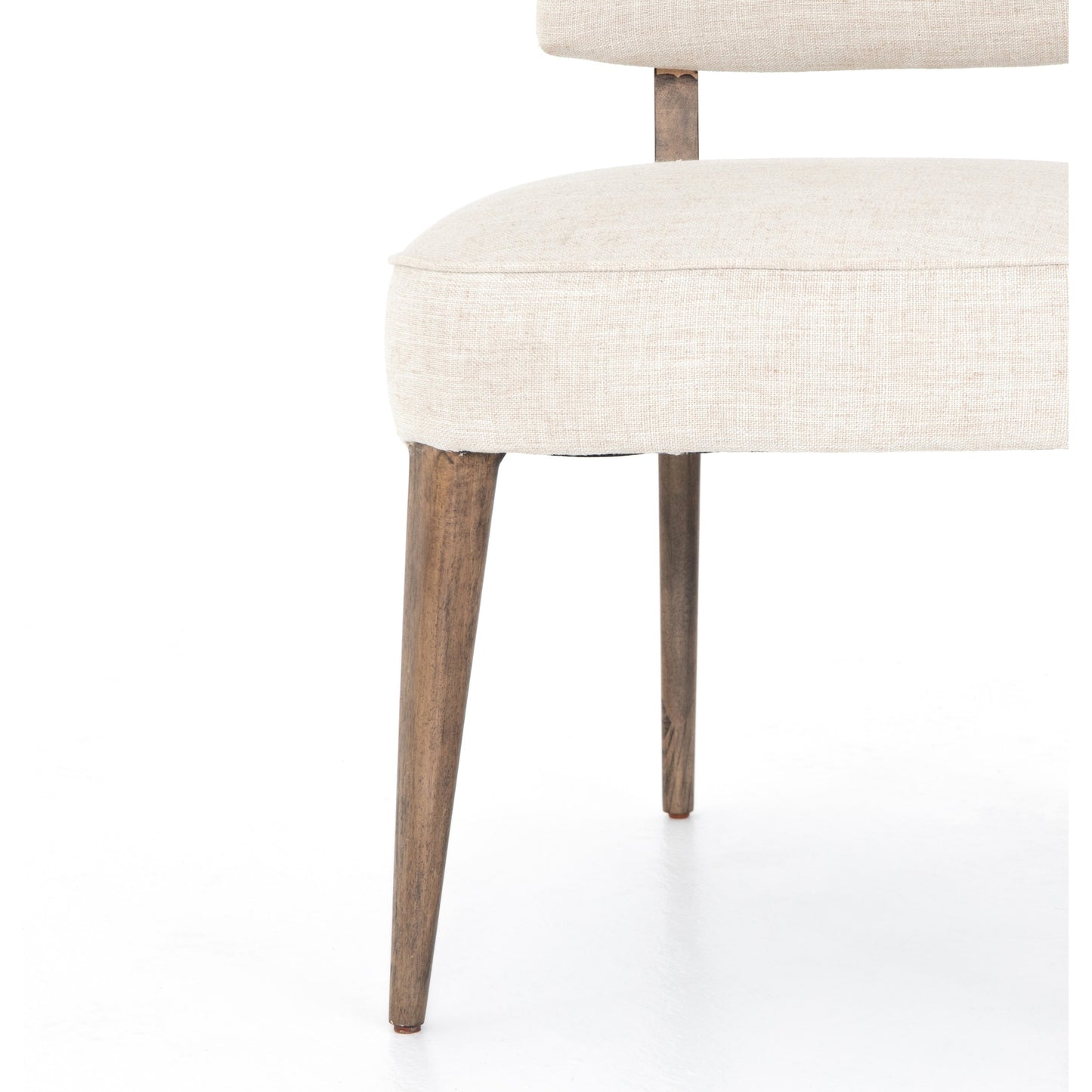 010 SI-1901082 | Additional Silo | Orville Dining Chair by Four Hands in cambric ivory. Made from 90% polyester, 10% flax, linen, solid parawood, iron in a modern style.