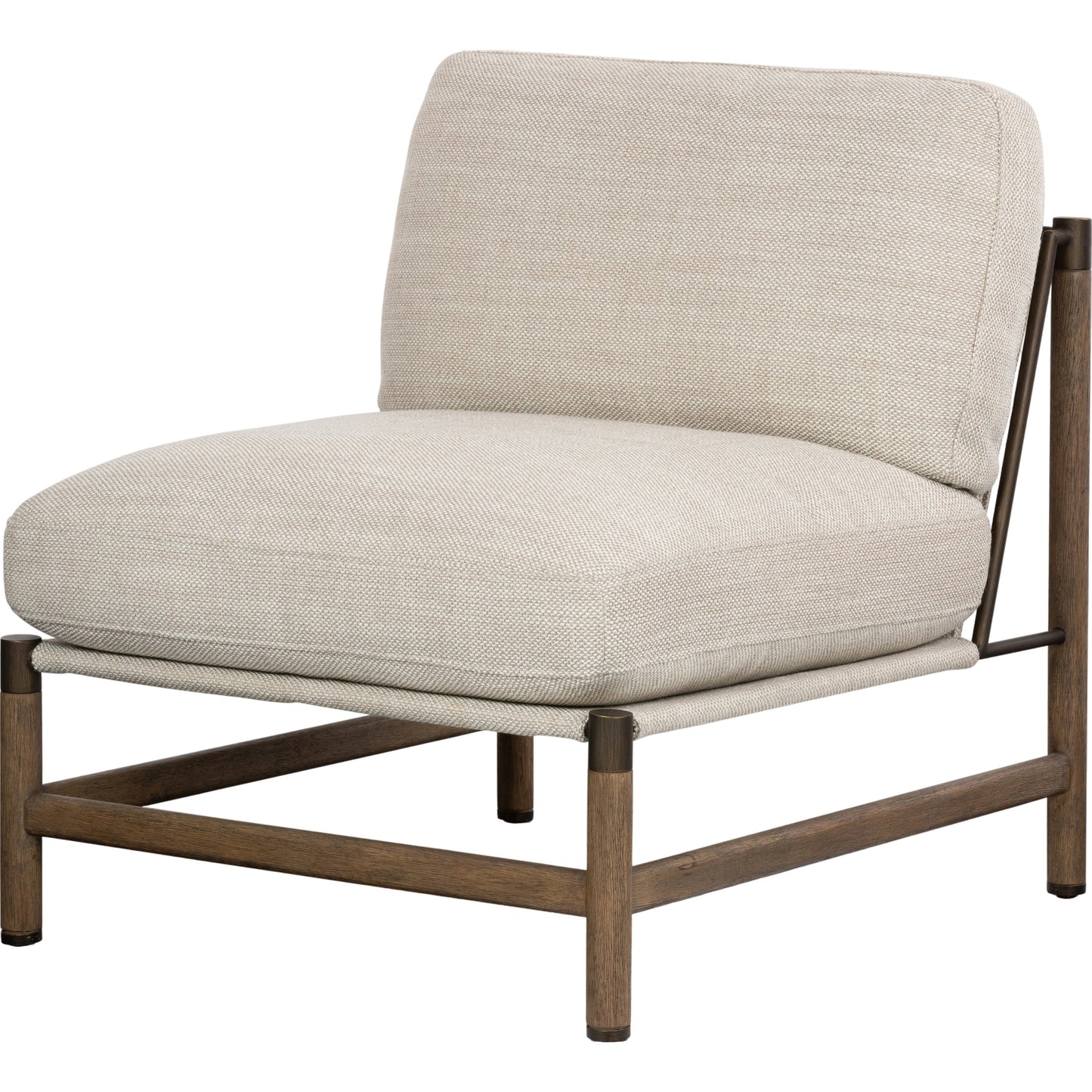 001 SI-1980577 | Additional Silo | Memphis Chair by Four Hands in gable taupe and distressed natural. Made from 82% polyester, 16% acrylic, 2% wool, solid parawood in a modern style.