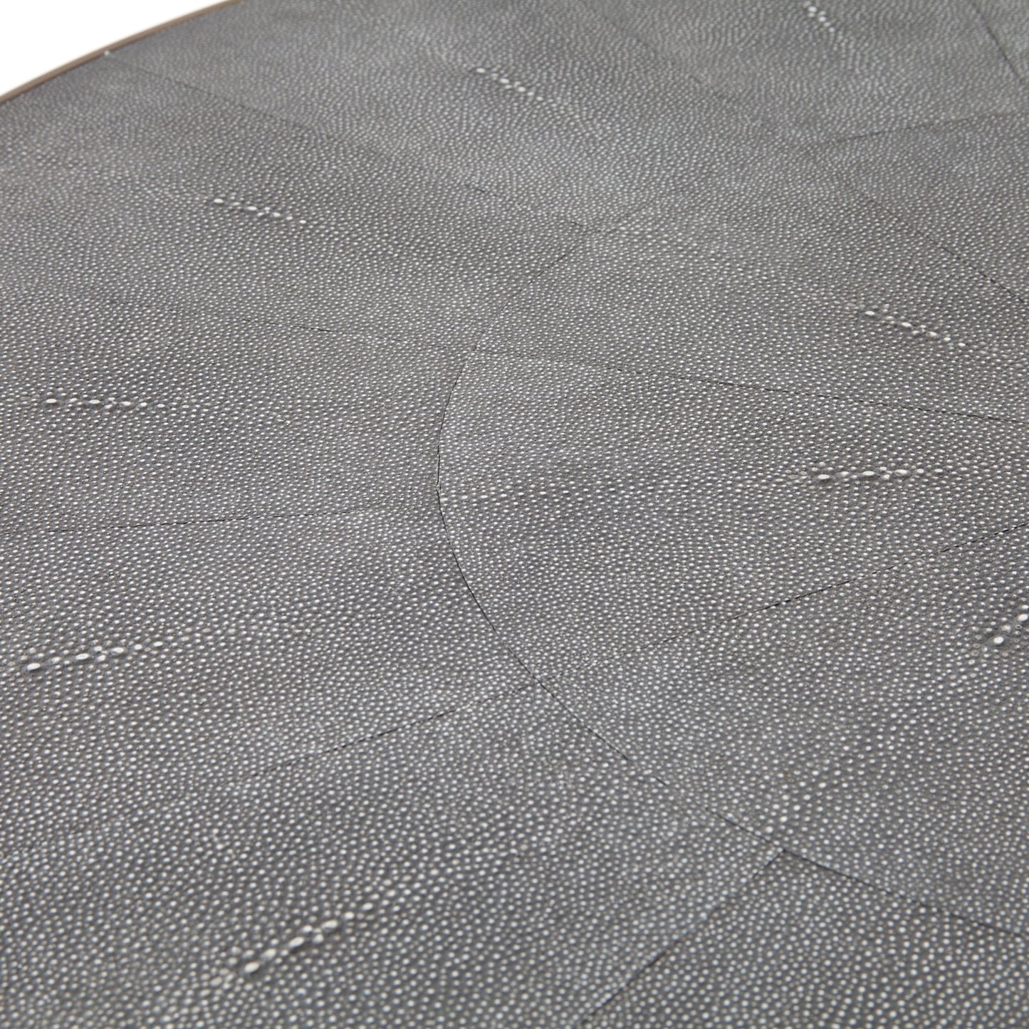 006 SI-1798818 | Additional Silo | Shagreen Coffee Table by Four Hands in antique brass, grey shagreen and grey. Made from faux shagreen, iron in a modern style.