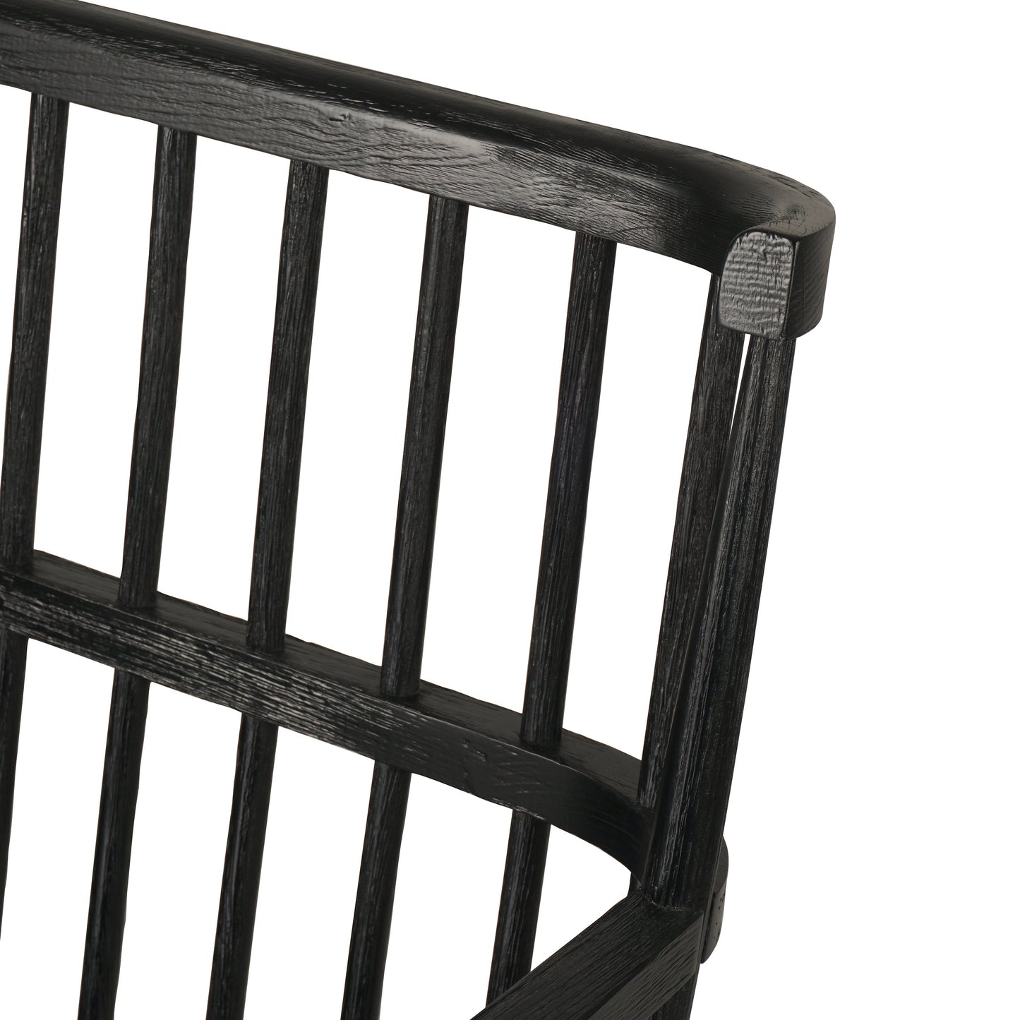 014 SI-1977053 | Additional Silo | Aspen Bench by Four Hands in matte black. Made from solid beech, beech veneer in a cottage & farmhouse style.