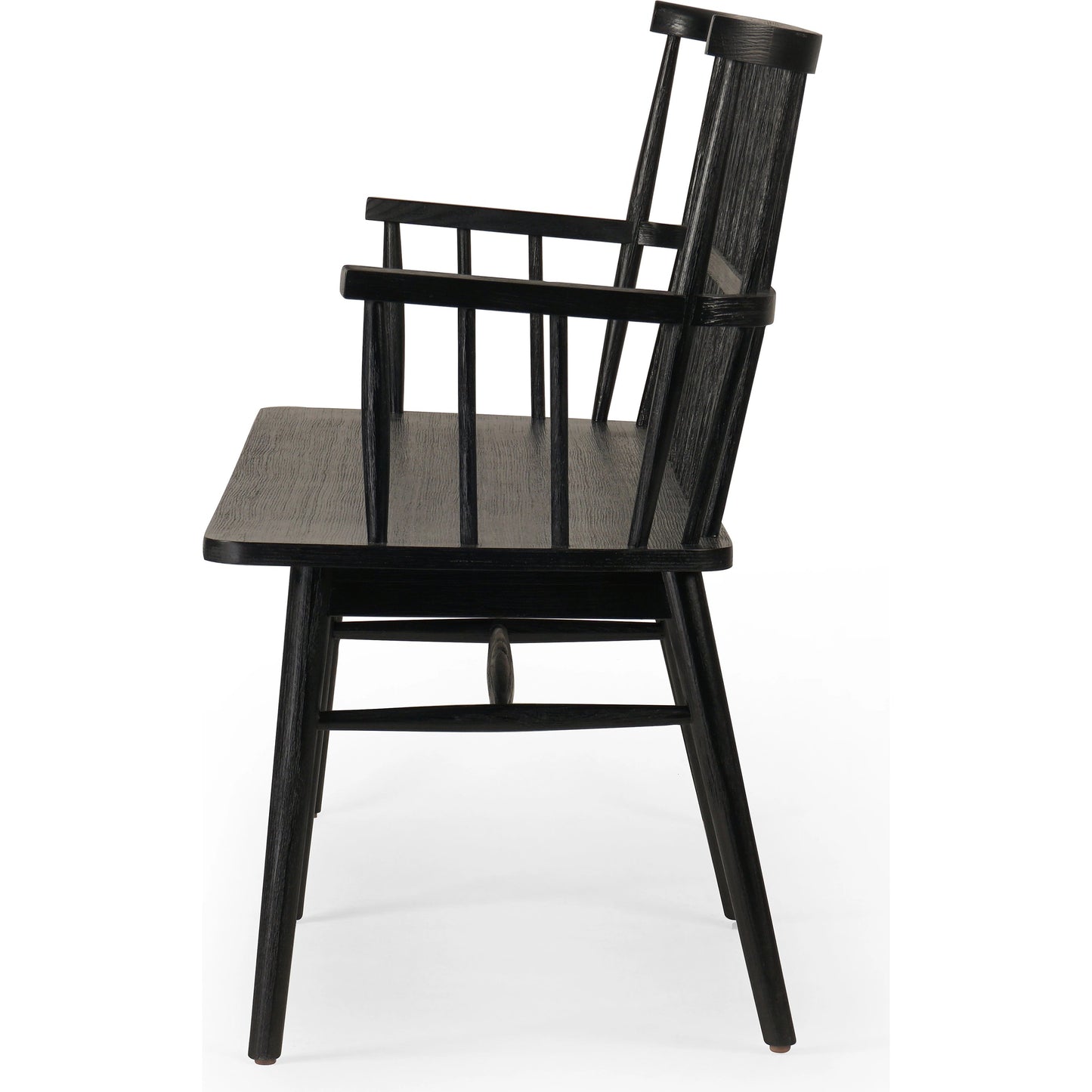 017 SI-1977053 | Additional Silo | Aspen Bench by Four Hands in matte black. Made from solid beech, beech veneer in a cottage & farmhouse style.